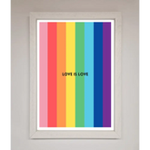 Love Is Love Framed Print - A3 (29.7 x 42 cm) / White - Framed Print