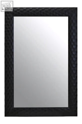 Ludlow wall mirror with a black hammered metal frame rectangular design perfect for stylish wall decoration