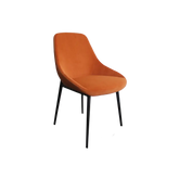 Lush Dining Chair (Pairs only) Sunset Orange Velvet - Dining Chair