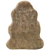 Luxury Grey Brown Faux Fur Rug - 60X90 cm / Brown - Rugs