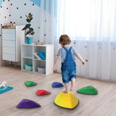 AIYAPLAY 6-Piece Stepping Stones for Kids, Stackable Sensory Toys Outdoor Indoor, Obstacle Course for Balance and Motor Skills