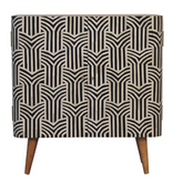 Artisan Furniture Solid Mango Wood Edessa Bone Inlay Cabinet