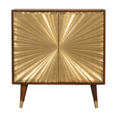 Artisan Furniture Solid Mango Wood Manila Gold Cabinet