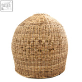 Malawi cane hand woven lamp shade m 102 made of natural woven wicker with rounded dome shape hand woven lamp