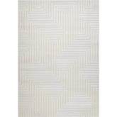 Malmo Maze Rug – Geometric 3D Textured Design - 120X170 cm / White - Rugs