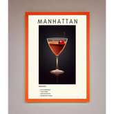 Manhattan A1 Framed Print - A3 (29.7 x 42 cm) / Neon Orange - Framed Print
