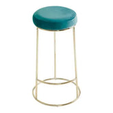Manhattan Green Velvet Tall Bar Stool