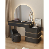 Martina Dressing Table With LED Mirror Black Wood