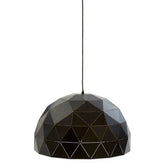 Mateo Large Black and Copper Dome Pendant Light - Lighting