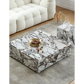Matteo Square Coffee Table Marble White