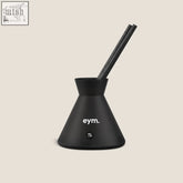 Black matte-finished mellow diffuser with sleek eym design perfect for home fragrance and relaxation