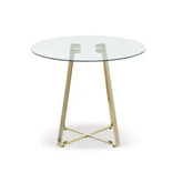 Metropolitan Round Gold Finish Dining Table