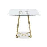 Metropolitan Square Gold Finish Dining Table