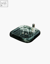 Mirembe decorative tray made of dark green marble with swirling white veining perfect decorative tray option