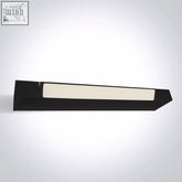Modern black mirror lights adjustable 38118c wall-mounted led fitting with sleek rectangular design and frosted glass panel