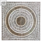 Modello silver wood carving wall art with metallic concentric circles and radiating lines for stylish wood carving wall decor