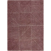 Modern Wool Rug Geometric Design - 80X150 cm / Red - Rugs