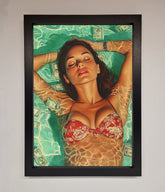 Money Pool Babe Framed Wall Art