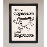 More Espresso Framed Print - A3 (29.7 x 42 cm) / Black - Framed Print
