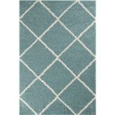 Moroccan Duck Egg Blue Shaggy Rug | 550 - 60X110 cm - Rugs