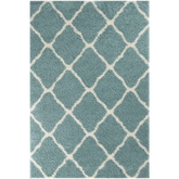 Moroccan Duck Egg Blue Shaggy Rug | 750 - 60X110 cm - Rugs