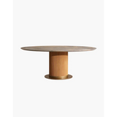 Murcell Oval Dining Table Brazilian Blue Marble - dining table