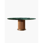 Murcell Oval Dining Table Brazilian Green Marble - Oval(160×90cm) - dining table