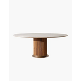 Murcell Oval Dining Table Marble