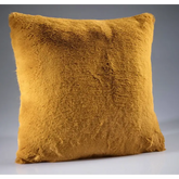 Mustard Faux Fur Cushion - Cushion