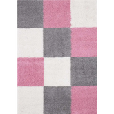 Myshaggy Geometric Pink Rug - 60X110 cm - Rugs