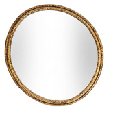 Nahla Gold Round Large Mirror - Mirrors