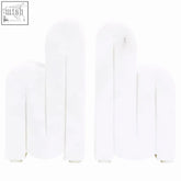 White marble bookends with a soft texture and minimalist design from the nason set of 2 white marble bookends