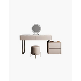 Natalia Antique Dressing Table Large Chest Of Drawers With LED Mirror Solid Wood