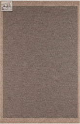 Beige woven nature outdoor rug with subtle texture and fringed edges in outdoor rug dark grey style 5200dg