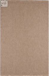 Beige woven nature outdoor rug neutral with a textured diamond pattern and fringed edges perfect for outdoor use