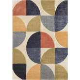Newport Geometric Rug – Bold Multicolour Design - 80X150 cm - Rugs