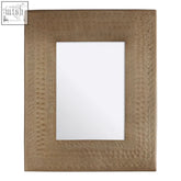 Nisha 5 x 7 photo frame with a bronze rectangular handcrafted hammered metal frame and glass pane