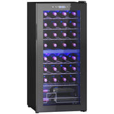 HOMCOM 32 Bottle Dual Zone 5-18\'e2\'84\'83 Wine Fridge - Black