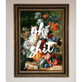 Oh Sh*t quote Framed Poster - A3 (29.7 x 42 cm) / Ornate Gold Black - Framed Print