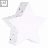 Ola kids star ceramic night light white star shaped with subtle gold leaf patterns perfect ceramic night decor