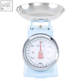 Pastel blue olivier 3kg retro kitchen scale with stainless steel bowl and kilogram dial for retro kitchen use
