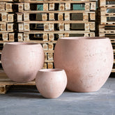 Orbello | Blushstone – 55cm Extra Large Concrete Sphere Planter – 82L Round Plant Pot