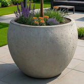 Orbello | Onyx Dusk – 110cm XXL Concrete Sphere Planter – 686L Round Plant Pot - Pots & Plants