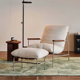 Orozco Lounge Chair With Ottoman, Chenille