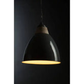 Oslo Large Grey Bell Shaped Pendant Light - Lighting