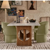 Paddy Dining Chair Velvet - Green