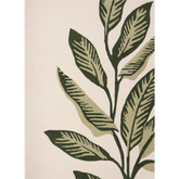 Paradise Leaf Hand-Tufted Wool Rug – Cream/Green - 80X150 cm - Rugs