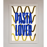 Pasta Lover Foil Print - A3 (29.7 x 42 cm) / White - Framed Print