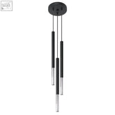 Black and chrome cylindrical pendant lamp steel mozaica modern design with g9 light bulb and circular ceiling mount