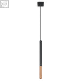 Black and copper minimalist pendant lamp steel mozaica modern design with sleek cylindrical light bulb housing